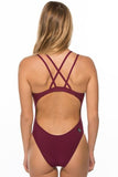 Murray Fixed-Back Onesie | Cabernet